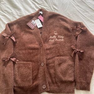 Hello Kitty Brown Fuzzy Cardigan (LIMITED ADDITION)